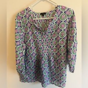 Talbots Poplin Top Size Petite Large
